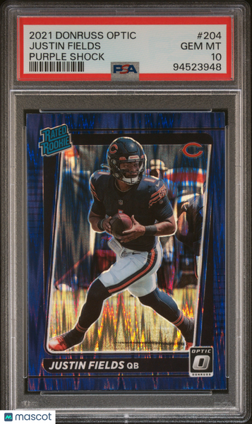 Justin Fields - 2021 Panini Donruss Optic Purple Shock PSA 10