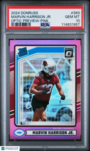 Marvin Harrison JR. - 2024 Panini Donruss Optic Preview Pink PSA 10