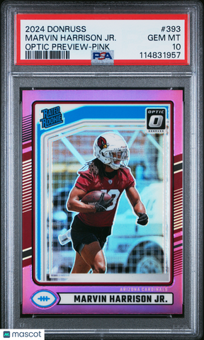 Marvin Harrison JR. - 2024 Panini Donruss Optic Preview Pink PSA 10