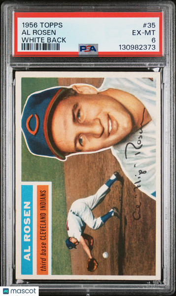 Al Rosen - 1956 Topps White Back PSA 6