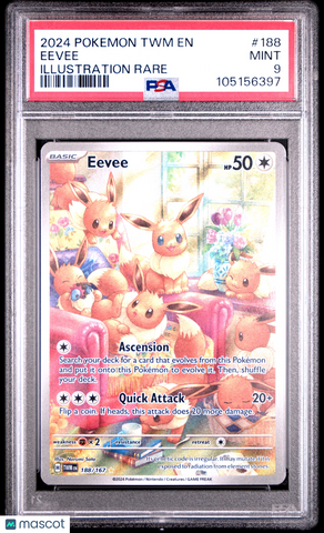 Pokemon TCG Eevee #188 Illustration Rare PSA 9