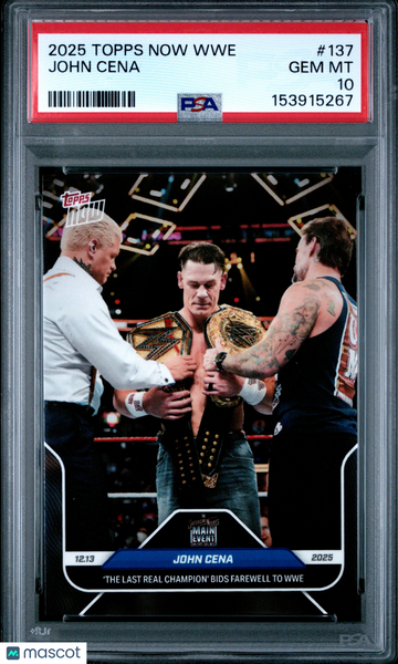 John Cena - 2025 Topps Now WWE PSA 10