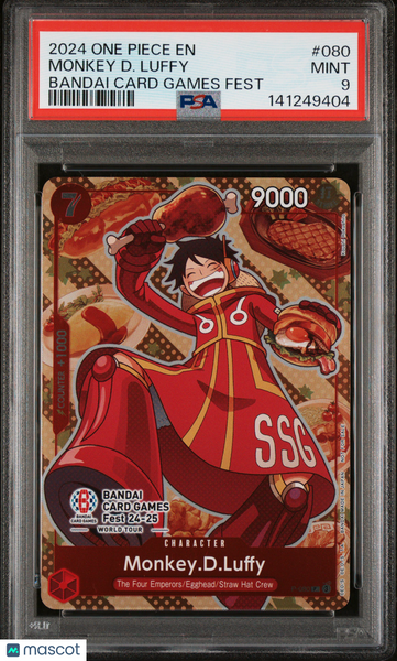 2024 One Piece Promos Monkey D. Luffy Bandai Card Games Fest PSA 9 #080