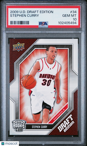 Stephen Curry - 2009-10 Upper Deck Draft Edition Basketball Rookie #34 PSA 10