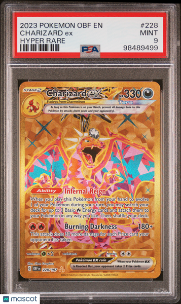 2023 Pokemon Obf EN-Obsidian Flames Charizard EX Hyper Rare PSA 9 #228