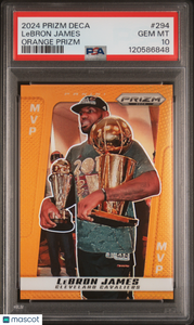 LeBron James - 2024 Panini Prizm Deca Orange PSA 10 5/49