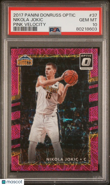 Nikola Jokic - 2017 Panini Donruss Optic Pink Velocity PSA 10