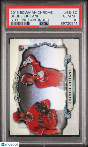 Shohei Ohtani - 2018 Bowman Chrome Bowman Sterling Continuity PSA 10