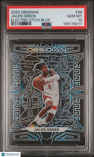 Jalen Green - 2022 Panini Obsidian Electric Etch Blue PSA 10