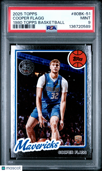 Cooper Flagg - 2025 Topps 1980-81 Rookie Foil Basketball PSA 9