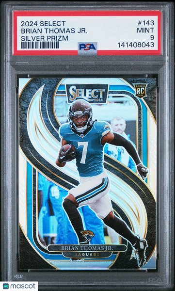 Brian Thomas JR. - 2024 Panini Select Silver Prizm PSA 9