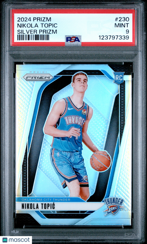 Nikola Topic - 2024 Panini Prizm Silver PSA 9
