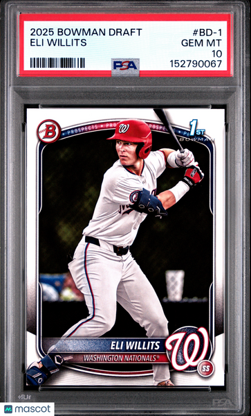 Eli Willits - 2025 Bowman Draft PSA 10