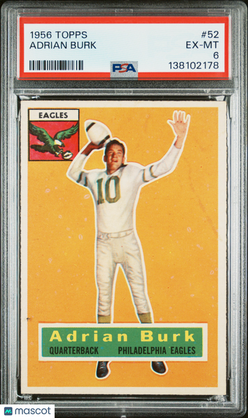 Adrian Burk - 1956 Topps PSA 6
