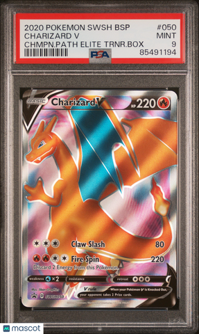 Pokemon TCG Charizard V #050 Chmpn.Path Elite Trnr.Box PSA 9