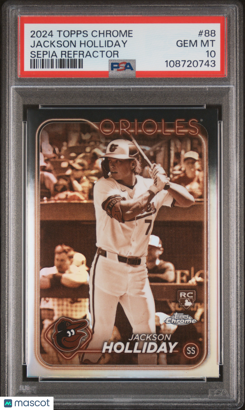 Jackson Holliday - 2024 Topps Chrome Sepia Refractor PSA 10