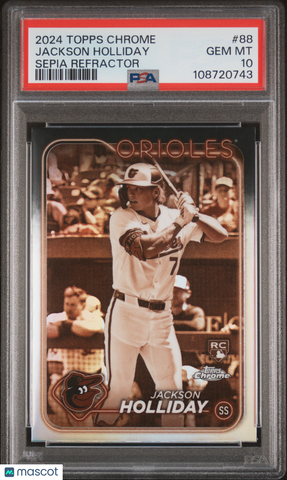 Jackson Holliday - 2024 Topps Chrome Sepia Refractor PSA 10