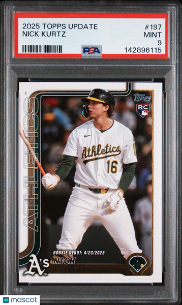 Nick Kurtz - 2025 Topps Update PSA 9