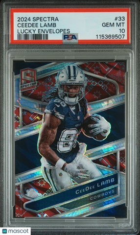 Ceedee Lamb - 2024 Panini Spectra Lucky Envelopes PSA 10