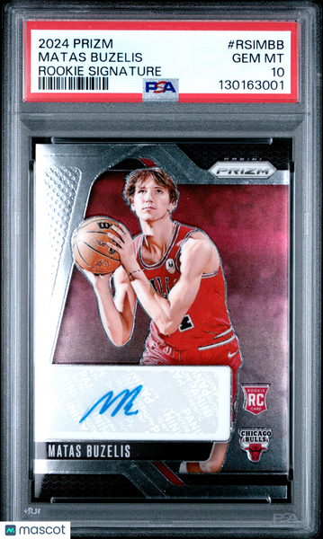 Matas Buzelis - 2024 Panini Prizm Rookie Signatures PSA 10