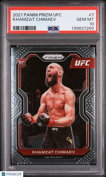 Khamzat Chimaev - 2021 Panini Prizm UFC PSA 10
