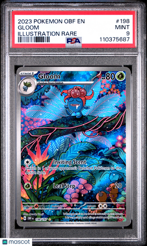 2023 Pokemon Obf EN-Obsidian Flames Gloom #198 Illustration Rare PSA 9