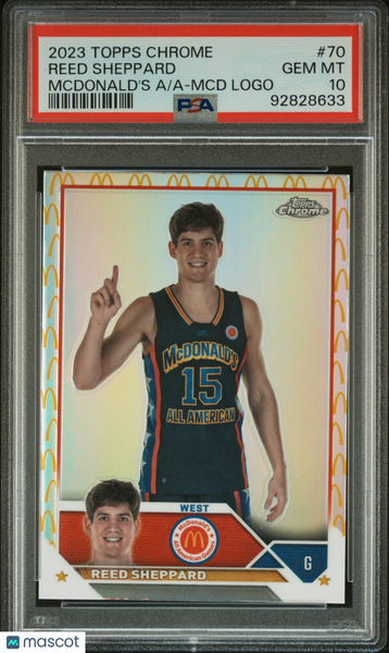 Reed Sheppard - 2023 Topps Chrome Mcdonald's All-American Logo Ref PSA 10