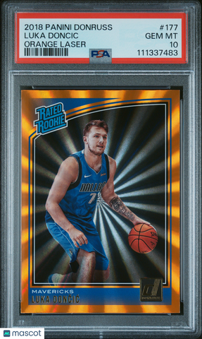 Luka Doncic - 2018 Panini Donruss Rookie Orange Laser PSA 10