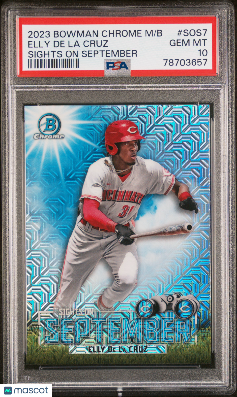 Elly De La Cruz - 2023 Bowman Mega Box Chrome Sights On September PSA 10