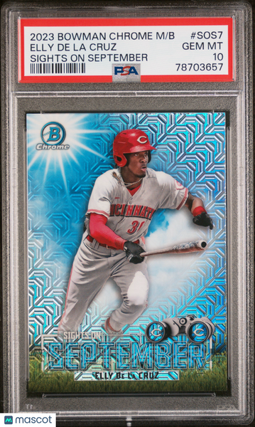Elly De La Cruz - 2023 Bowman Mega Box Chrome Sights On September PSA 10