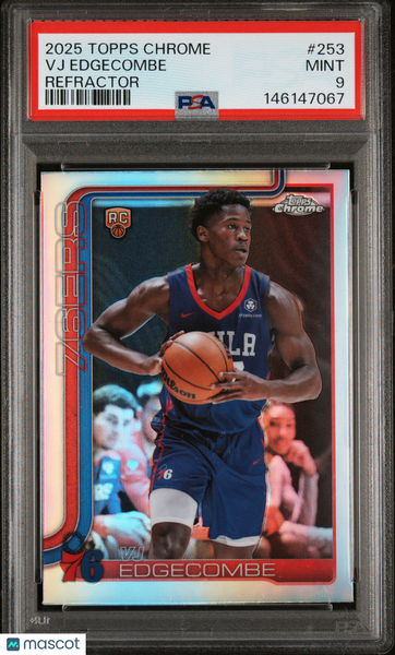 VJ Edgecombe - 2025 Topps Chrome Refractor PSA 9