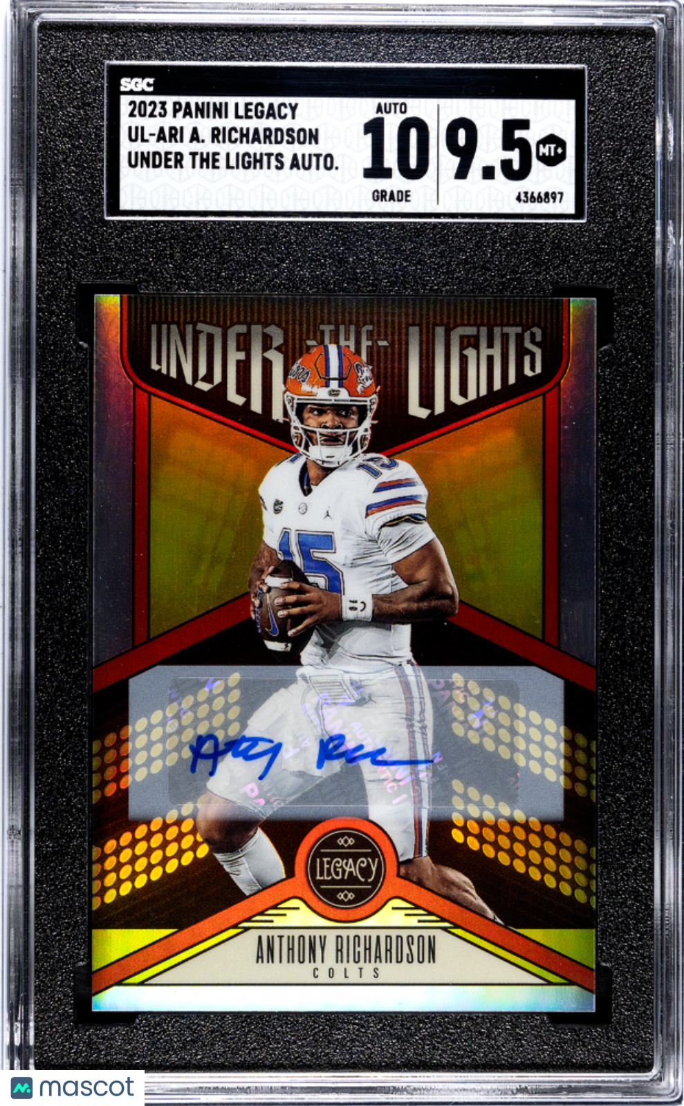 Anthony Richardson - 2023 Panini Legacy Under The Lights Autograph SGC 9.5