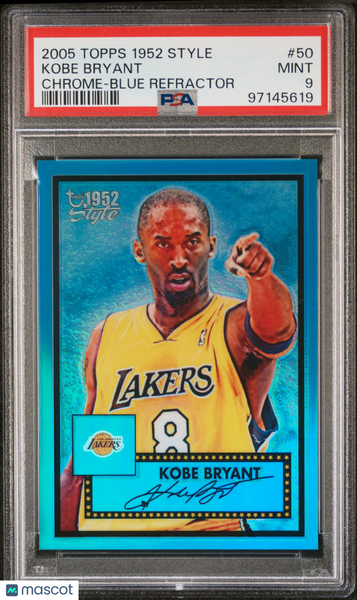 Kobe Bryant - 2005 Topps 1952 Style Chrome Blue Refractor PSA 9 /150