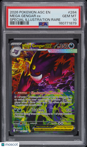 2026 Pokemon Asc EN-Ascended Heroes Mega Gengar EX Special IR PSA 10 #284