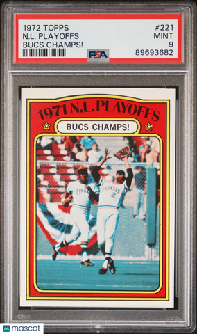 N. L. Playoffs - 1972 Topps Bucs Champs! PSA 9