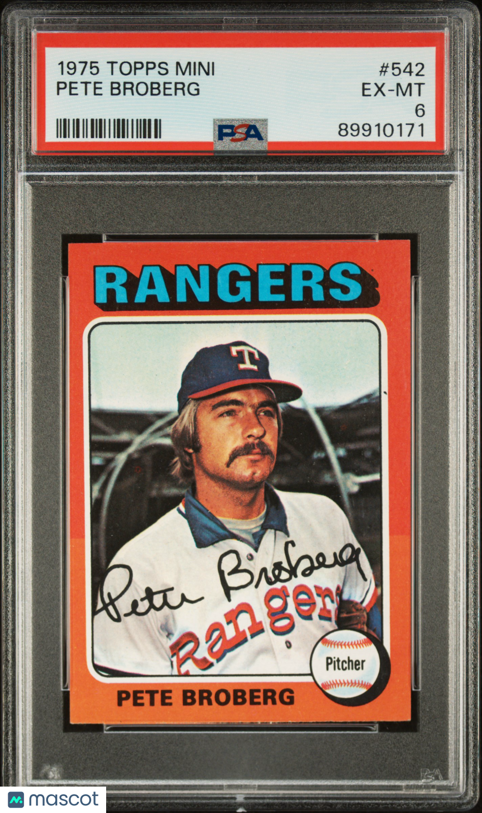 Pete Broberg - 1975 Topps Mini PSA 6 /299