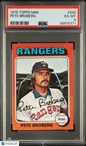 Pete Broberg - 1975 Topps Mini PSA 6 /299
