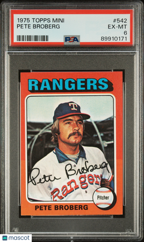 Pete Broberg - 1975 Topps Mini PSA 6 /299