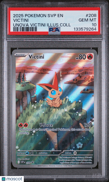 2025 Pokemon SVP EN-SV Black Star Promo Victini PSA 10 #208