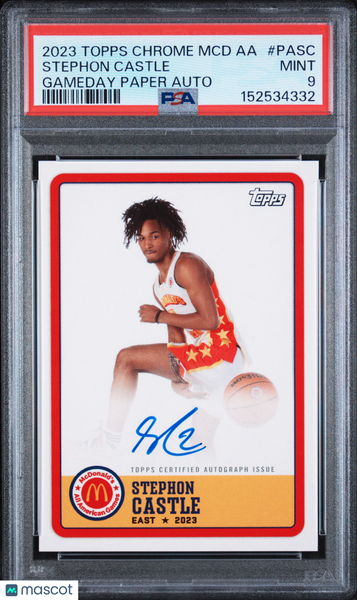 Stephon Castle - Mcdonald's All American 2023 Topps PSA 9 Auto