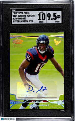 DeAndre Hopkins - 2013 Topps Prime Autograph Silver Rainbow SGC 9.5 /25