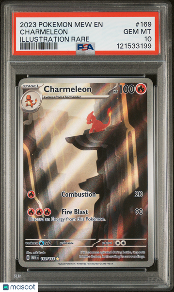 2023 Pokemon Mew EN-151 Charmeleon Illustration Rare PSA 10 #169