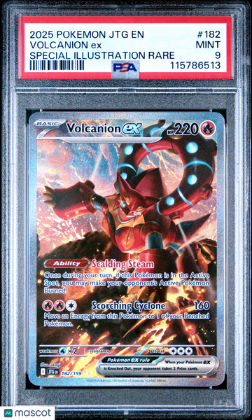 2025 Pokemon JTG EN-Journey Together Volcanion EX SIR PSA 9 #182