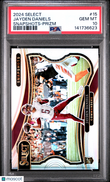 Jayden Daniels - 2024 Panini Select Snapshots Prizm PSA 10