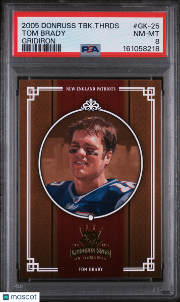 Tom Brady - 2005 Donruss Throwback Threads Gridiron PSA 8