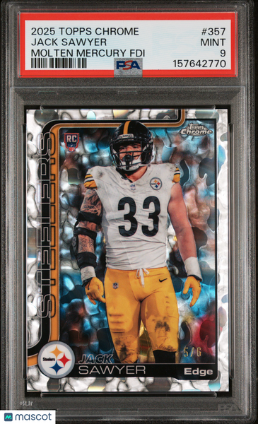 Jack Sawyer - 2025 Topps Chrome Molten Mercury PSA 9 5/6