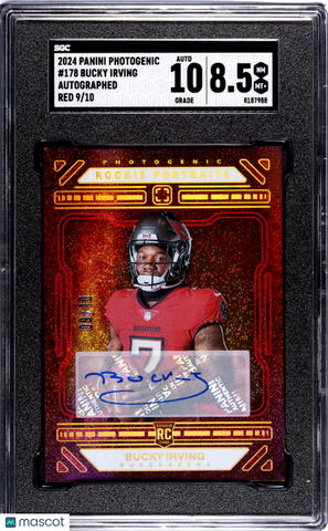 Bucky Irving - 2024 Panini Photogenic Autograph Red SGC 8.5 /10