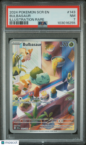2024 Pokemon SCR EN-Stellar Crown Bulbasaur Illustration Rare PSA 7 #143