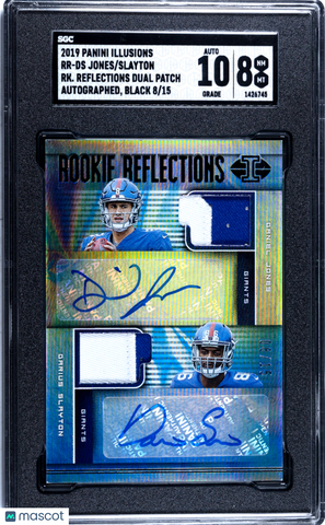 Slayton Jones - 2019 Panini Illusions Rookie Reflections Dual Black SGC 8 8/15
