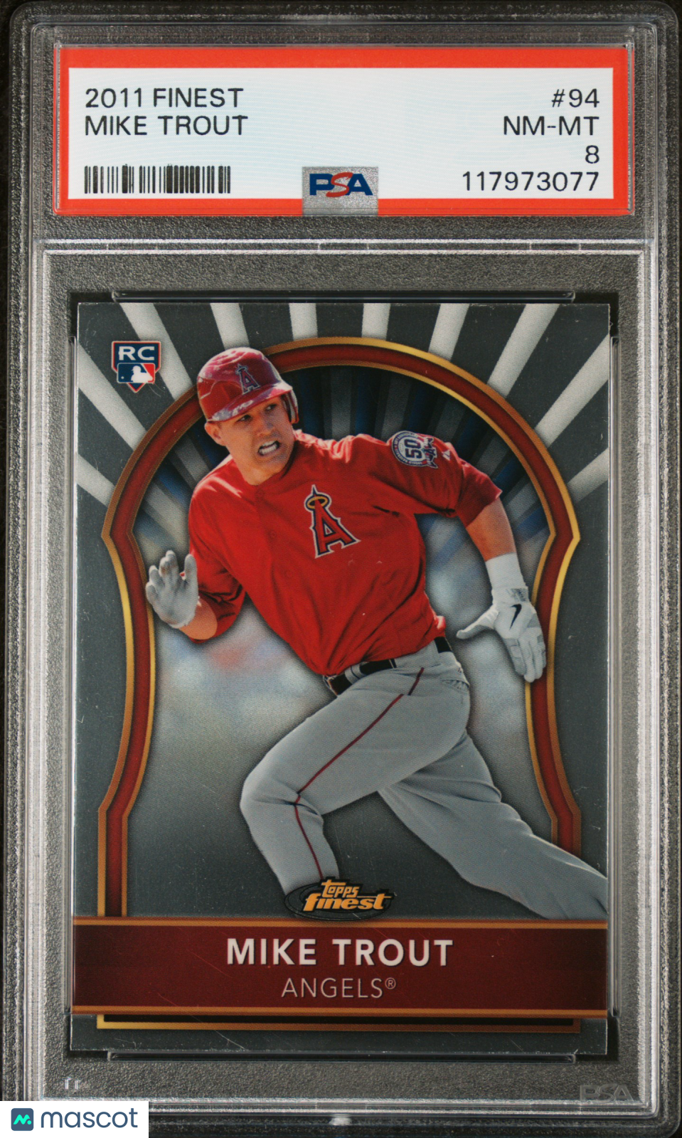 Mike Trout - 2011 Finest PSA 8